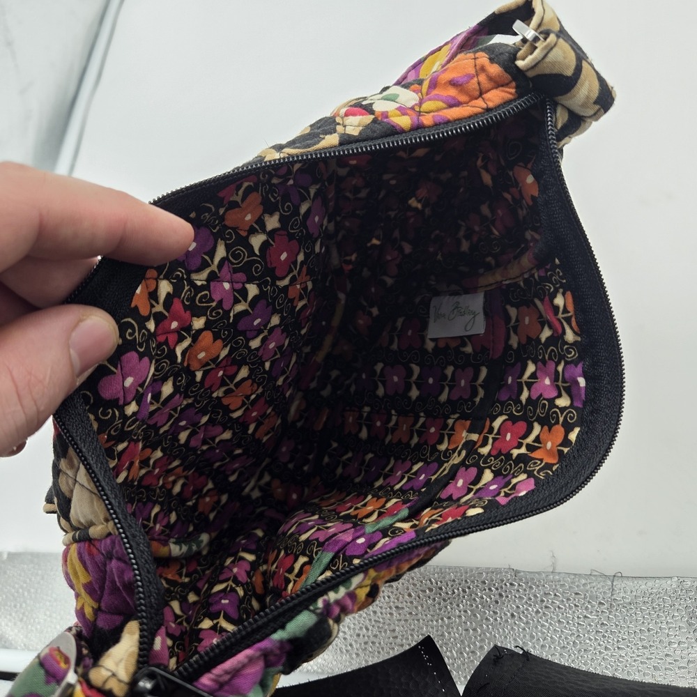 Vera Bradley Crossbody Shoulder Bag Floral Quilted Cotton Magnetic Front Pocket - Picture 12 of 13